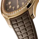 Patek Philippe Aquanaut 5268/200R-010 Rose Gold Taupe Brown Dial Diamond Bezel