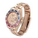Rolex GMT-Master II 126755SARU Rose Gold Sapphire and Ruby Diamond Pave