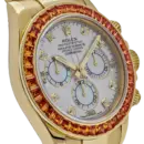 Rolex Daytona 116578SACO Yellow Gold Sapphire Bezel Mother Of Pearl Dial