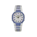 Patek Philippe Nautilus 7118/1451G 'Ladies Haute Joaillerie' White Gold Diamond Blue Sapphire Set
