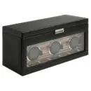 WOLF Roadster Triple Watch Winder with Cover, Storage & Travel Case