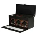 WOLF Roadster Triple Watch Winder with Cover, Storage & Travel Case